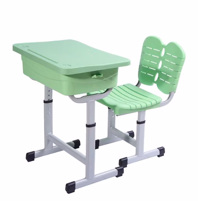 School Furniture Adjustable Height Kids Classroom Students Desk and Chair ABS Plastic Student Desks and Chaisr Set