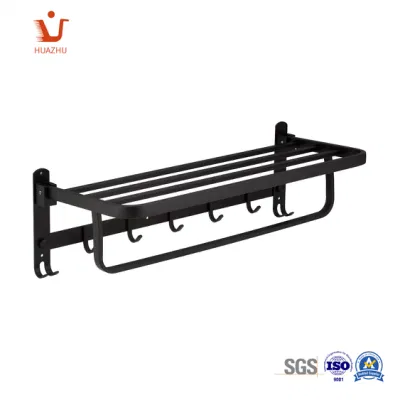 Wall Mounted Bathroom Accessories Zinc Alloy Towel Rack for Bathroom with Towel Bars Stainless Steel Towel Holder