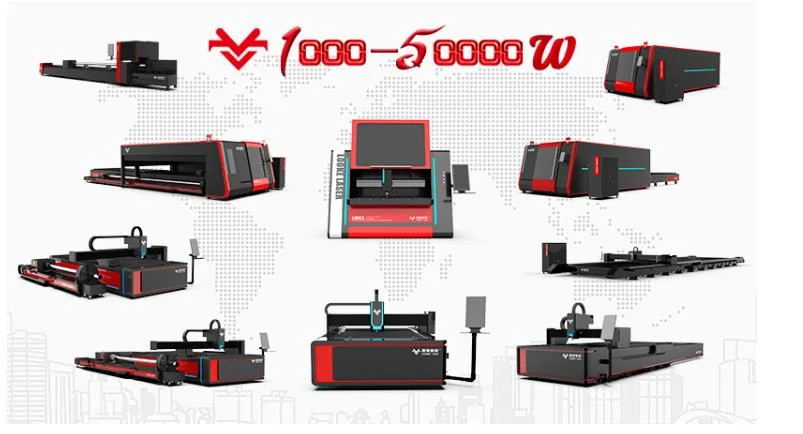 1000W 2000W 3000W Metal Laser Cutter CNC Fiber Laser Cutting Machine for Stainless Steel