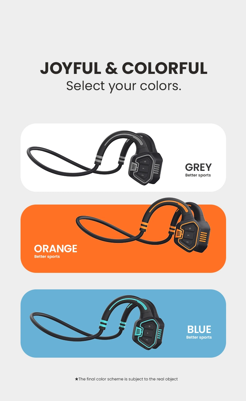 Protect Privacy Open-Ear Running Wireless Headset Bone Conduction Earphone Neckband Earphones