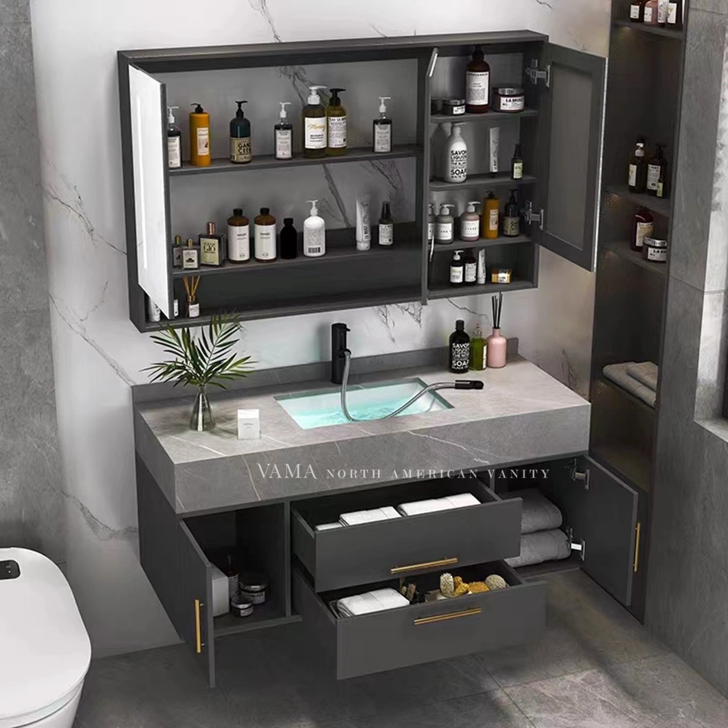 Vama Customized New Trends Washroom Cabinet Modern Elegant Style Bathroom Vanity