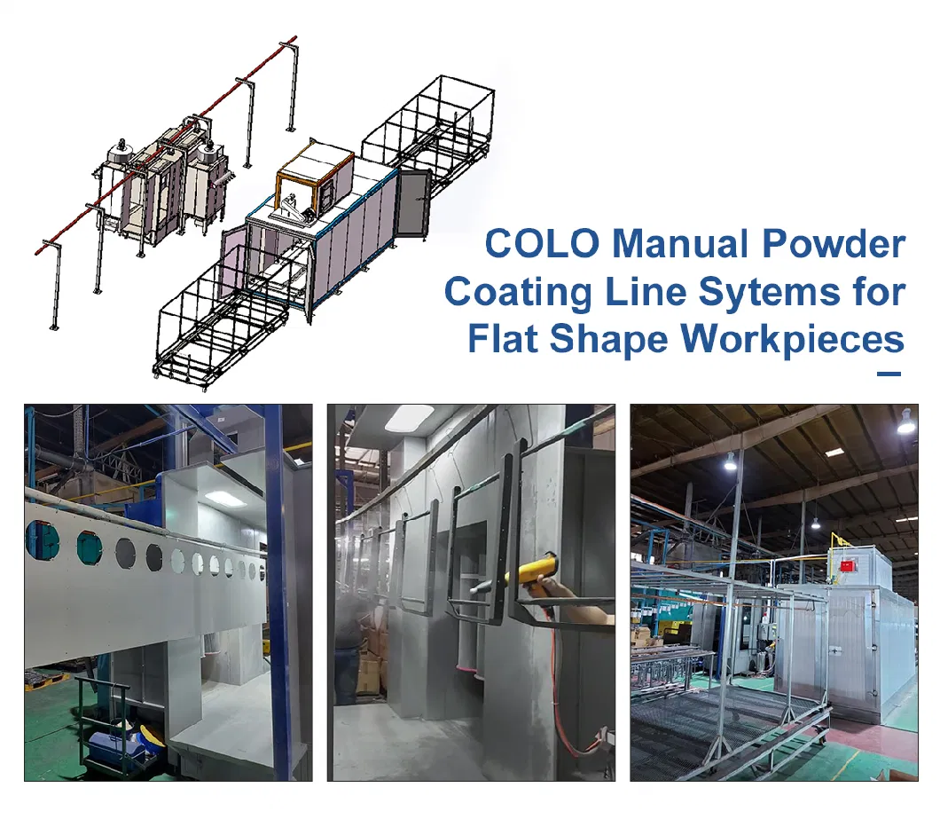 Manual Bacth Powder Coating Plant Electrostatic Paint Line for Metal Plates &amp; Frames