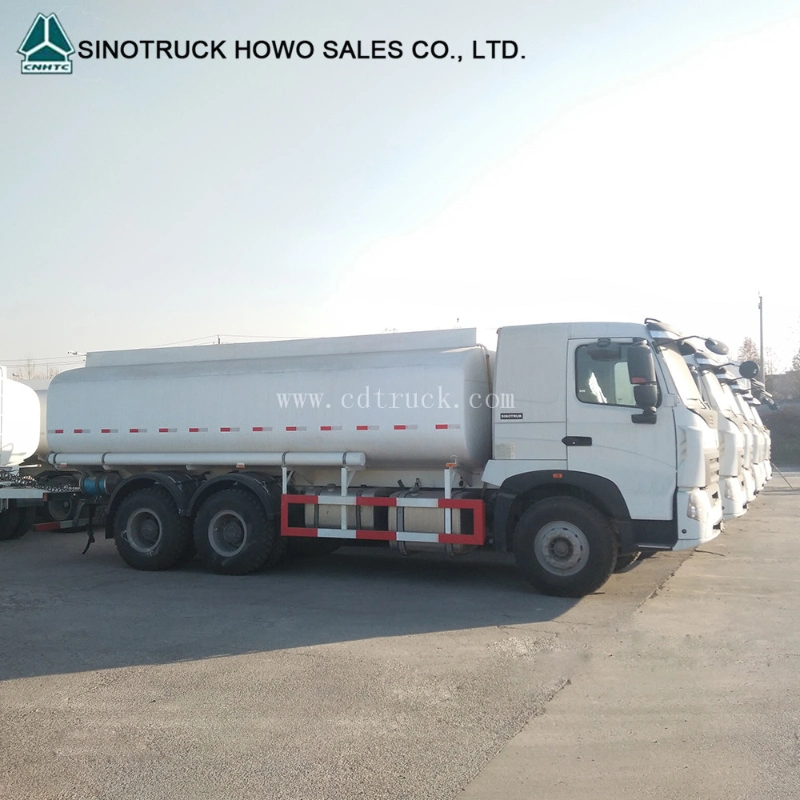 336HP Diesel Crude Oil Fuel Tank HOWO A7 10 Wheeler 6000 Gallon 25 Ton Steyr Oil Tanker Truck