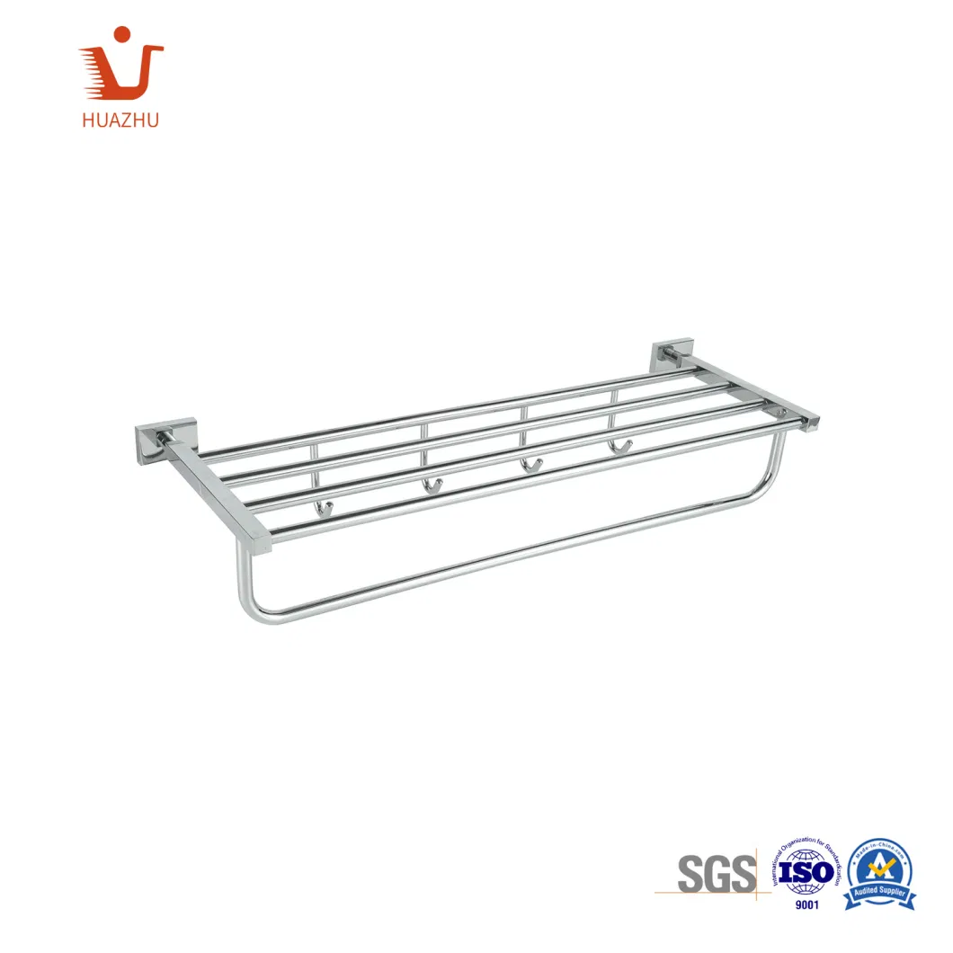 Hotel Modern Design Metal Brass Bathroom Towel Rack Towel Shelf