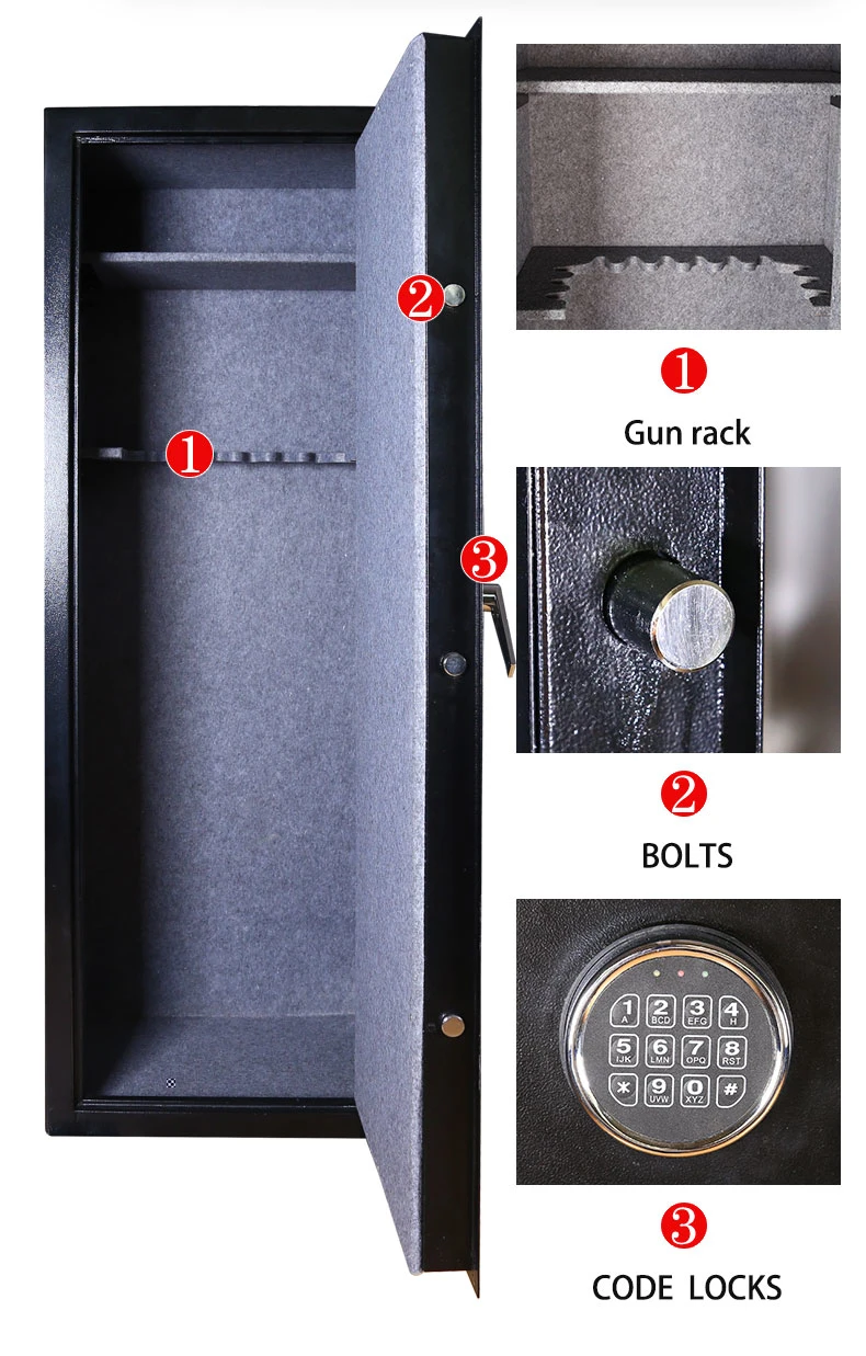 Electronic Digital Lock Security Cabinet Digital Gun Rifles Safe Storage Long Gun Safe Gun Cabinet