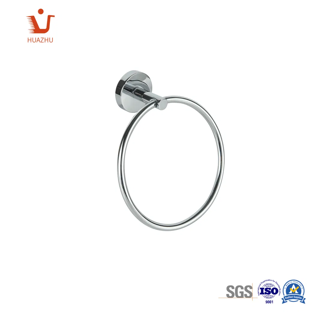 OEM Wall Mounted Bathroom Accessories Elegant Towel Ring Stainless Steel Towel Rail