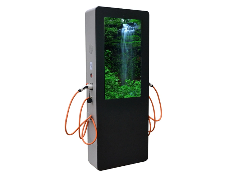 All in One Touch Screen Coffee Table 43 Inch Intelligent Double Gun Charging Pile Outdoor Advertising Machine 1080P HDMI Ad Display Big Screen LCD Advertising