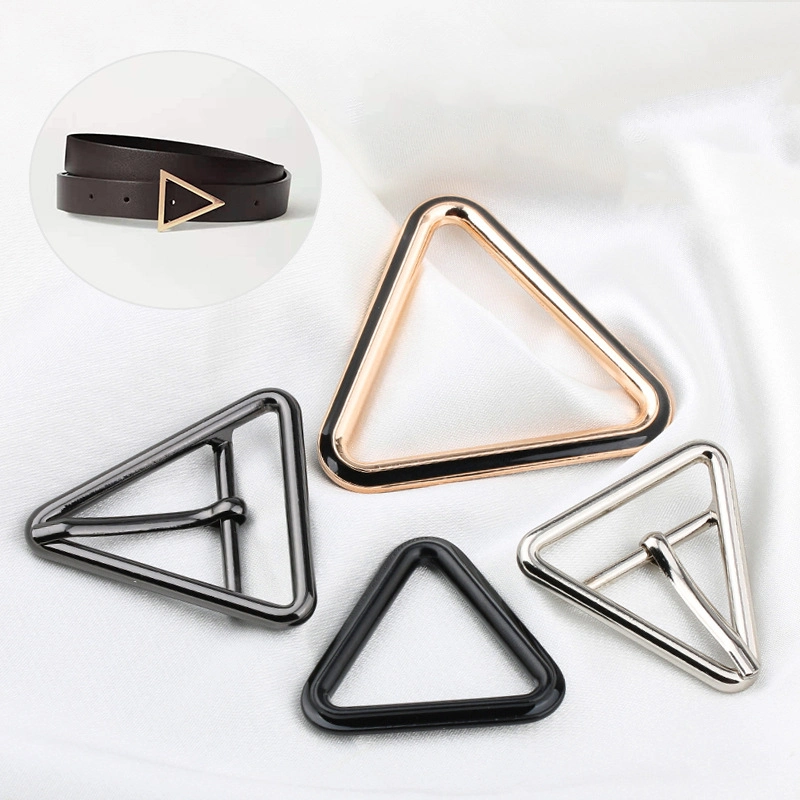 Garment Accessories with/Without Pin Adjustable Metal Triangle Buckle