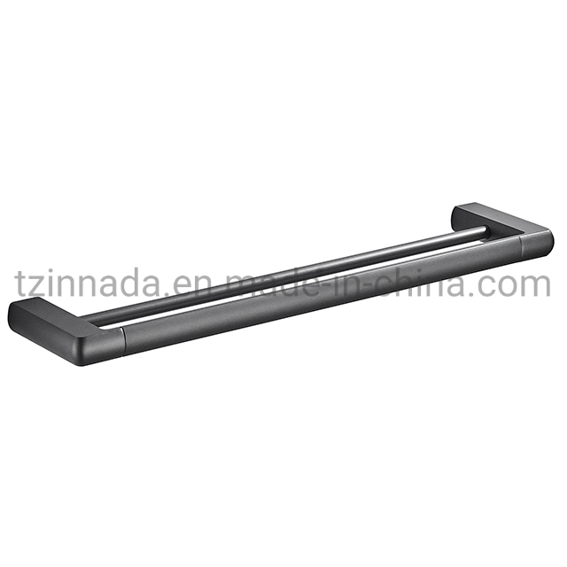 Wall Mounted Brass Gun Black Bathroom Towel Shelf Matt Black Towel Racks Towel Bars (NC6180-GB)