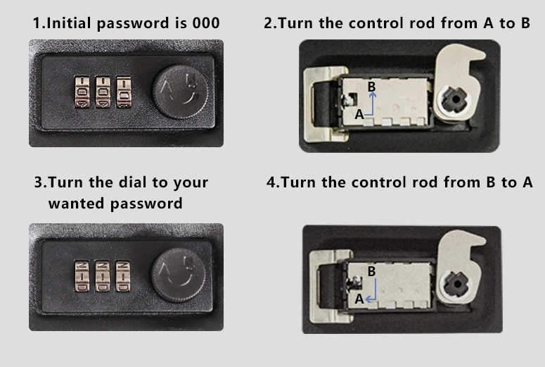 Office Furniture Bedside Combination Digital Lock Treadlock Gun Safe Cabinet Case Portable Gun Safety Hand Gun Safe