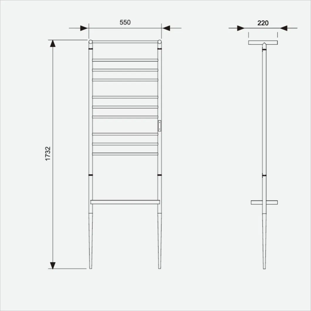 Large Floor Stainless Steel Electric Towel Rack