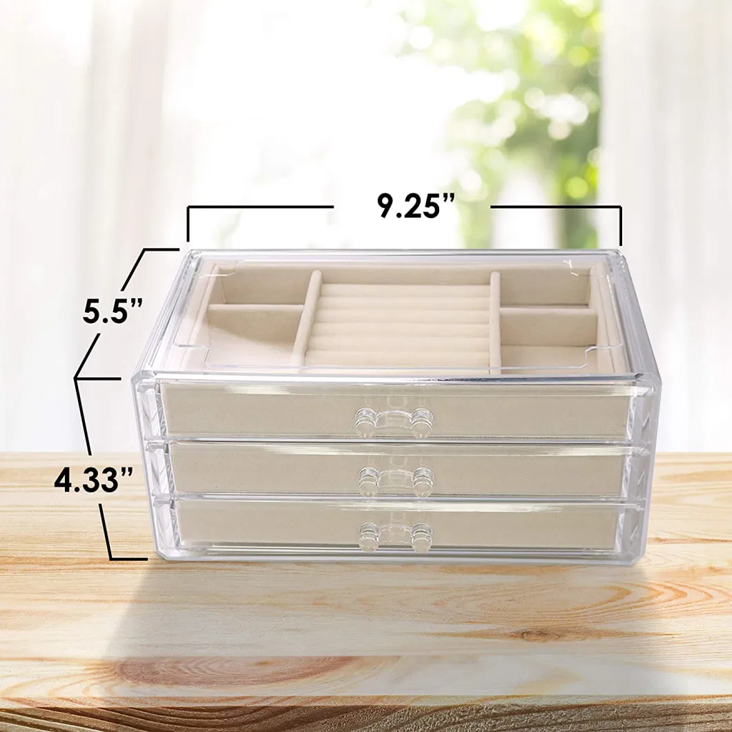 Large Acrylic Cosmetic Case Makeup Organizer Transparent Display Organizer