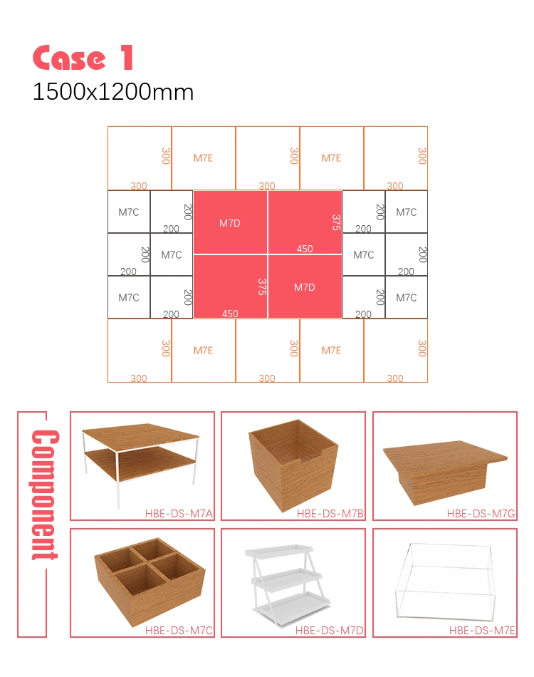 Customized Clear Acrylic Loose Powder Display Box Rack