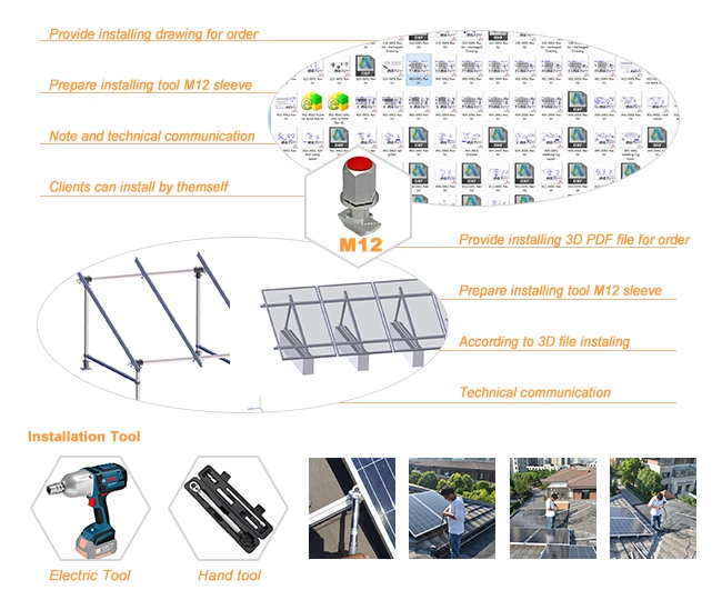 Custom Designed Solar Panel Tin Roof System Brackets