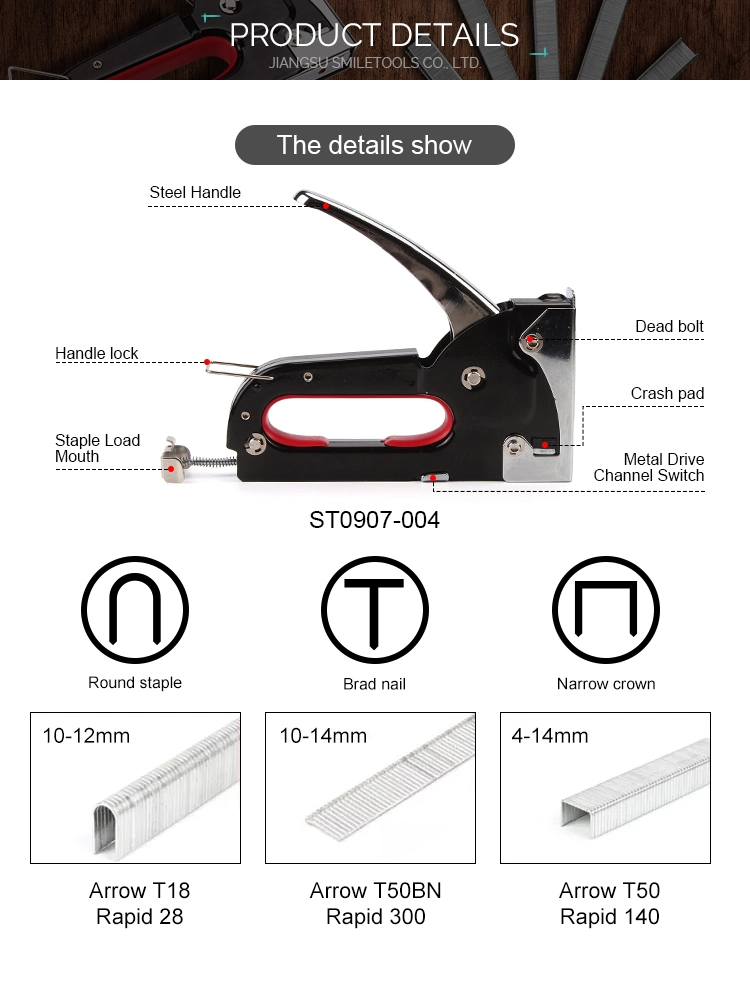 3 Way Staples Gun GS Stapler for Wood Upholstery Ceiling Tiles Rack Roofing