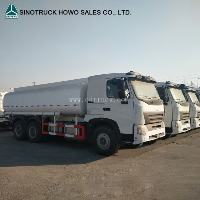 336HP Diesel Crude Oil Fuel Tank HOWO A7 10 Wheeler 6000 Gallon 25 Ton Steyr Oil Tanker Truck