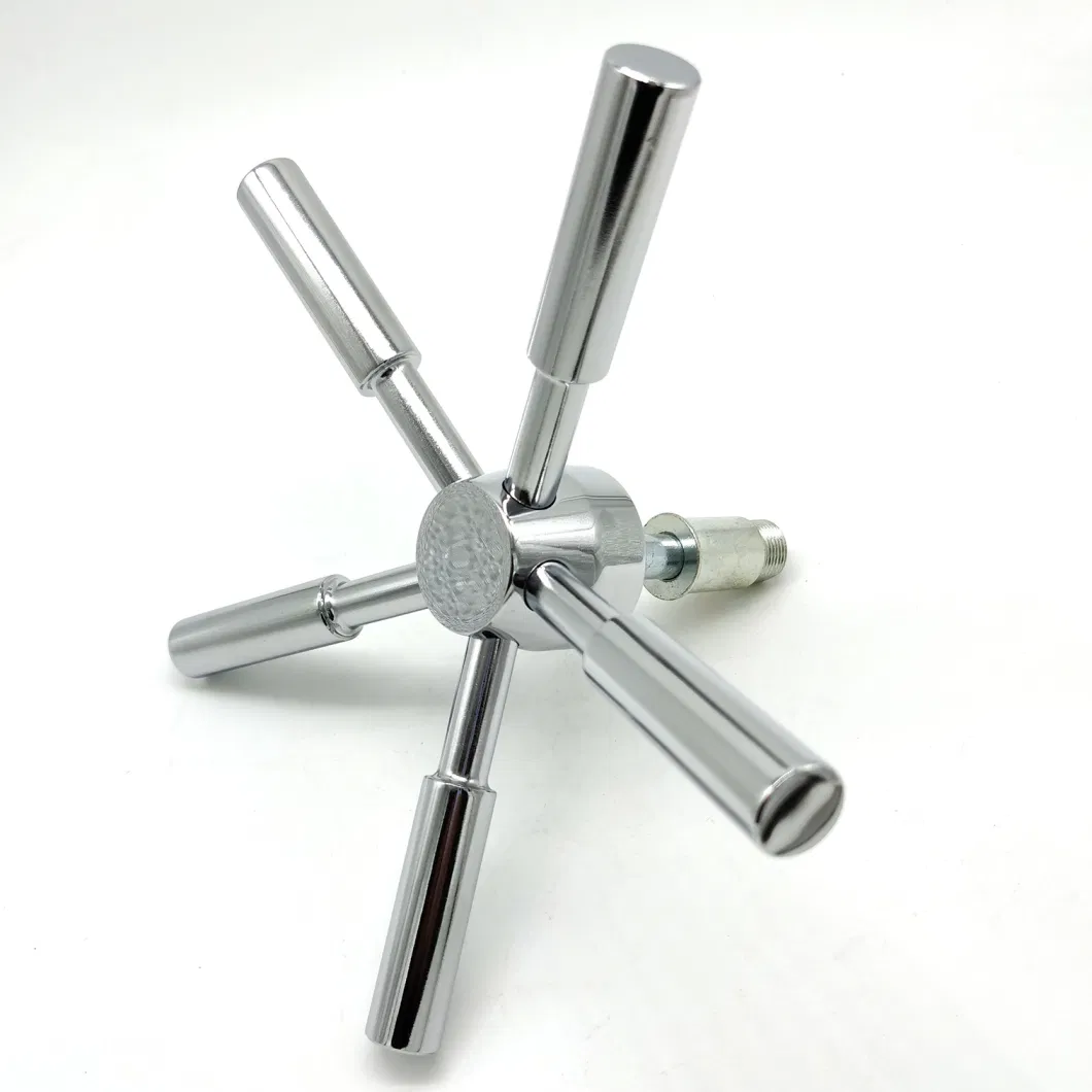 High Quality 5 Spoke Gun Safe Handle with Chrome Finish