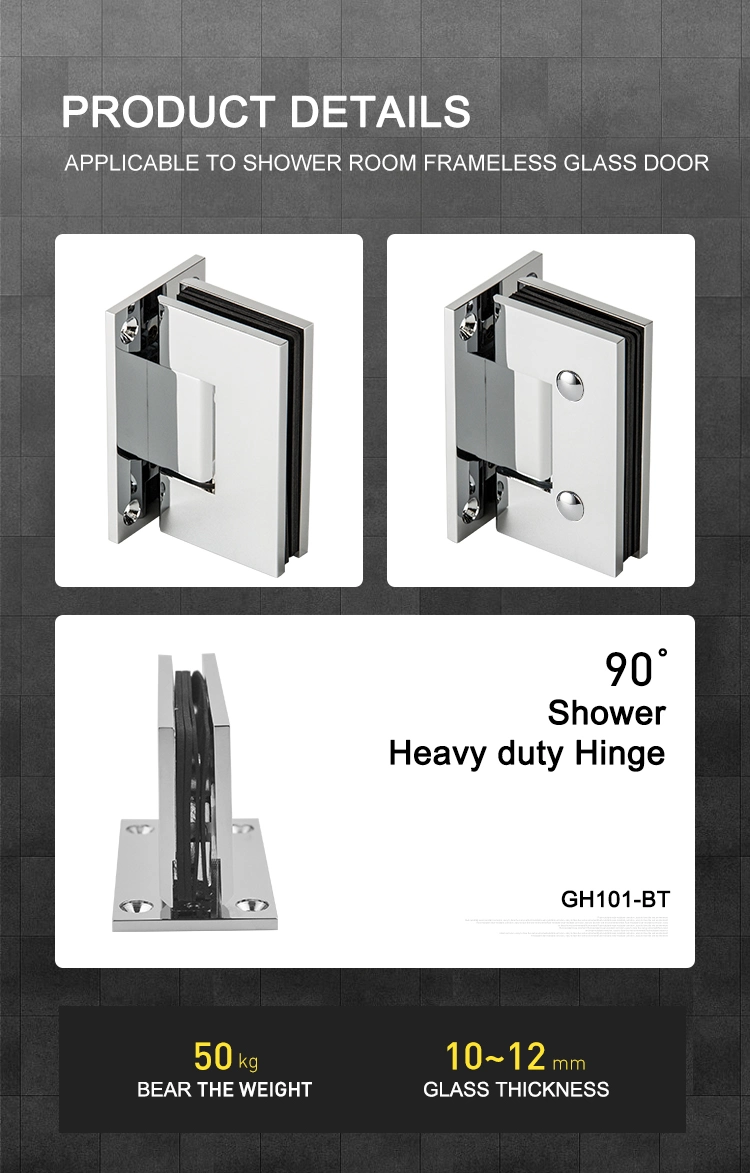 Heavy Duty Hinge Bathroom Solid Brass Hinge 90 Degree Door Hardware Hinge Gh101-Bt