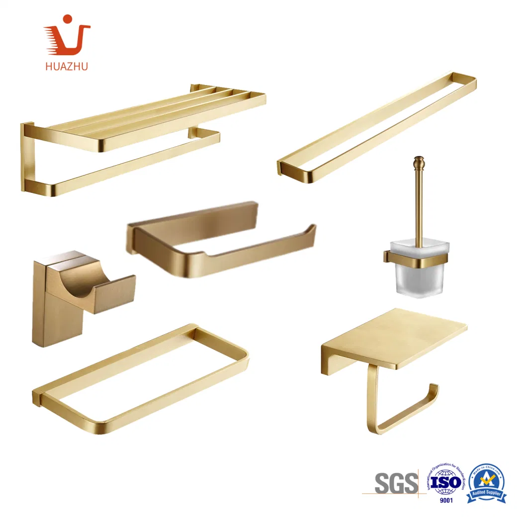 OEM Different Colors/ Styles Wall-Mount Bathroom Hardware Sets SUS304 Material Stainless Steel/ Brass/ Zinc Alloy/ Aluminum Alloy