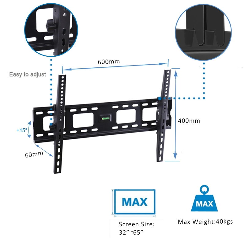 High Quality Vesa 600X400 Full Motion Telescopic 26-70 Inch Swivel Tilt TV Wall Mounts Hidden Tilting TV Mount