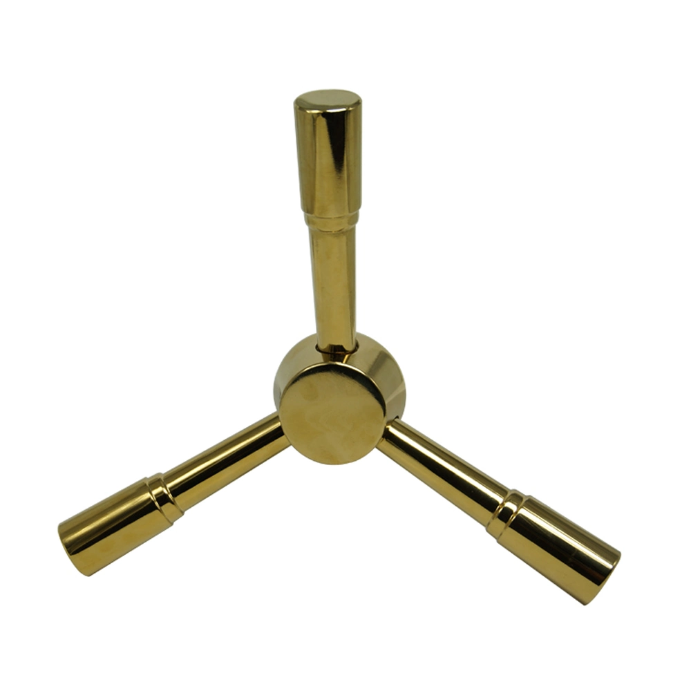 Yosec Brass Color 3 Spoke Safe Handle for Vaults Door