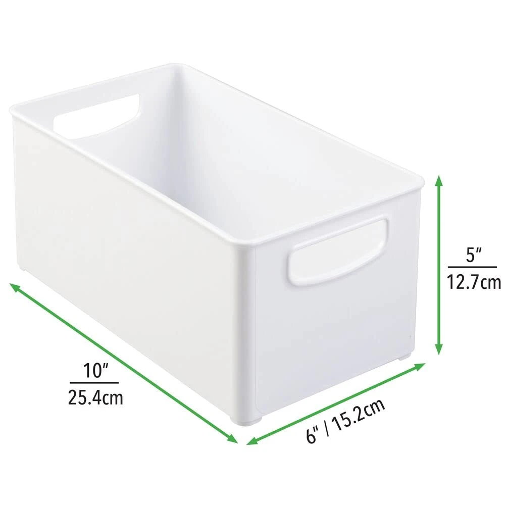 Plastic Stackable Household Storage Organizer Container Bin Box with Handles for Media Consoles Closets Cabinets Holds Dvd&prime;s Video Games Gaming Accessor