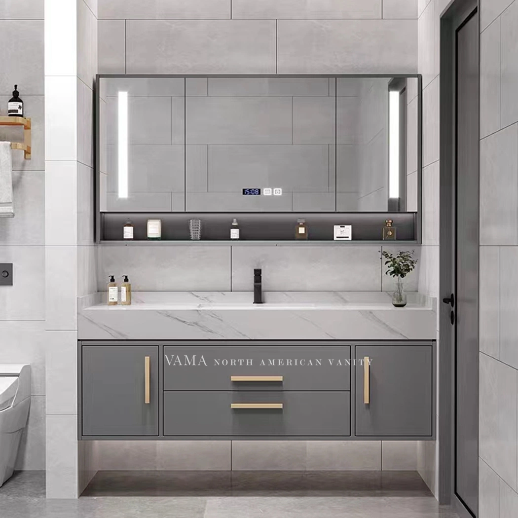 Vama Customized New Trends Washroom Cabinet Modern Elegant Style Bathroom Vanity