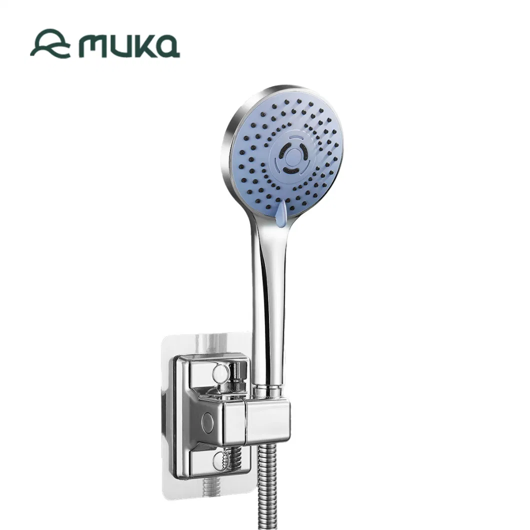 Wholesale Adjustable Chrome Self-Adhesive Handheld Shower Head Holder Showerhead Rack