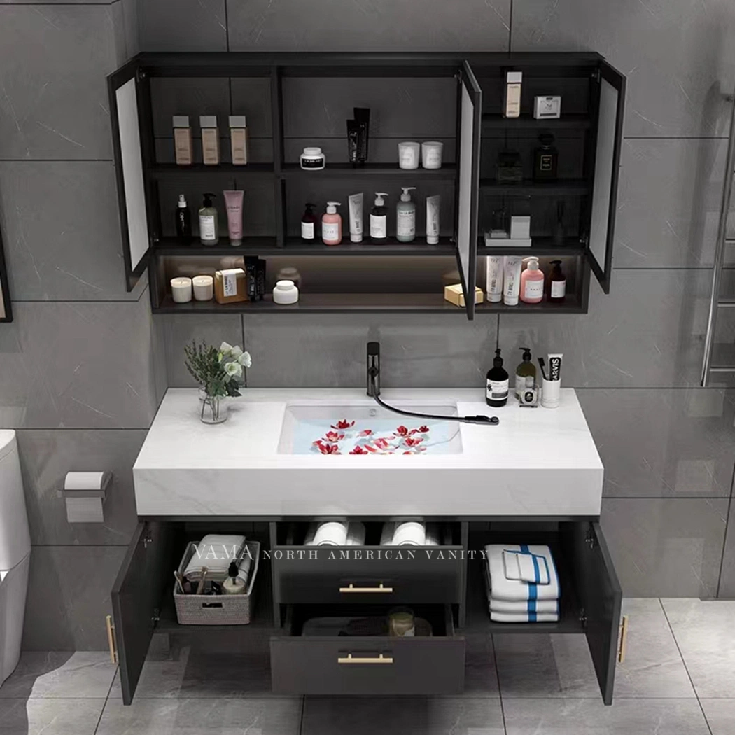 Vama Customized New Trends Washroom Cabinet Modern Elegant Style Bathroom Vanity