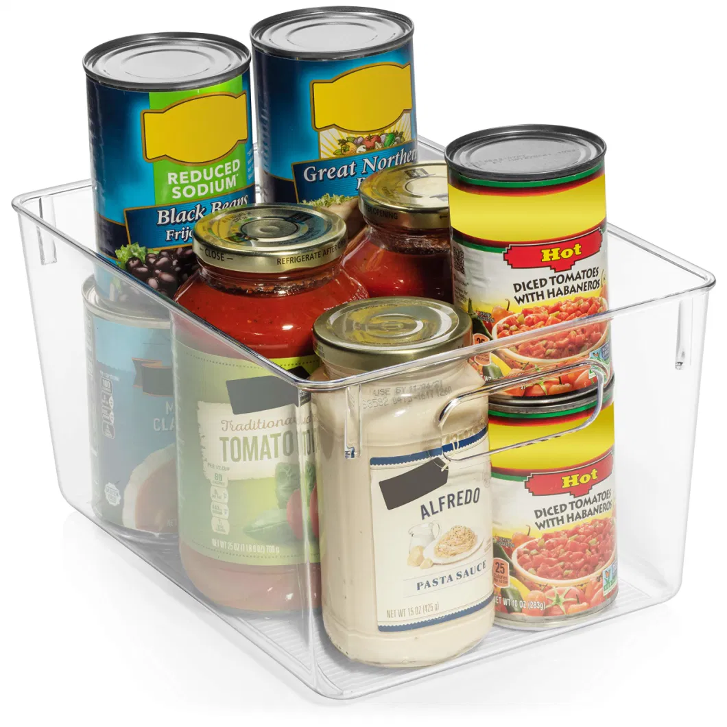 Clear Space Plastic Storage Bins Perfect Kitchen Organization or Pantry Storage Fridge Organizer Pantry Organization and Storage Bins Cabinet Organizers