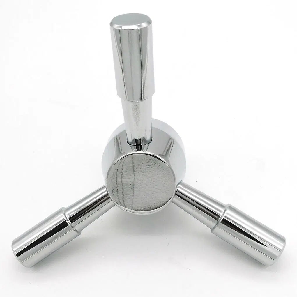 Zinc Chrome Plate 3 Spoke Safe Handle for Gun Boxes