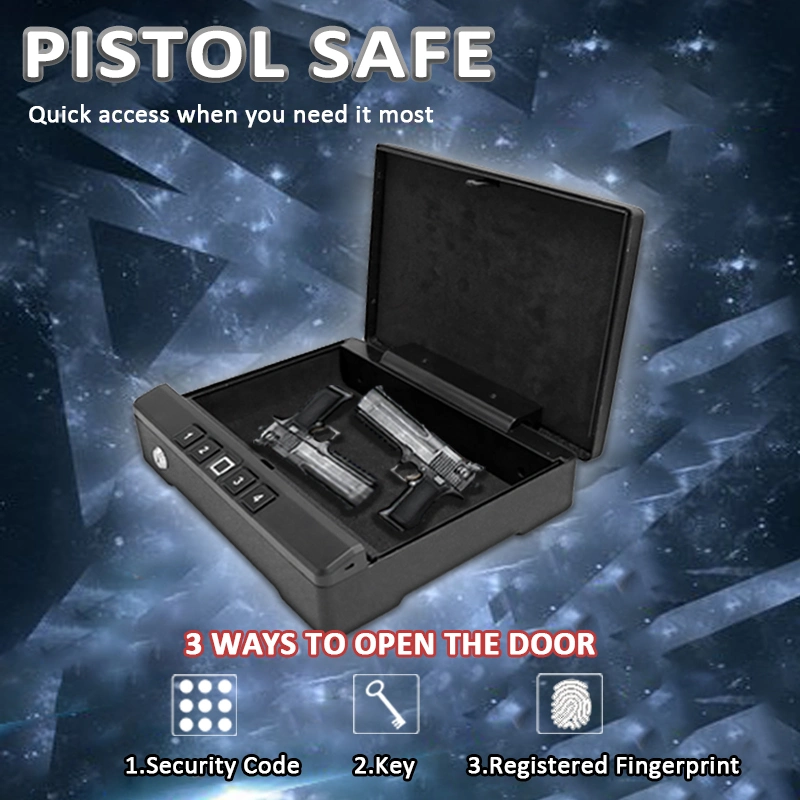 High Quality Portable Smart Gun Safe Box Quick Access Easy Operation Firearm Safety Fingerprint Biometric Gun Safe