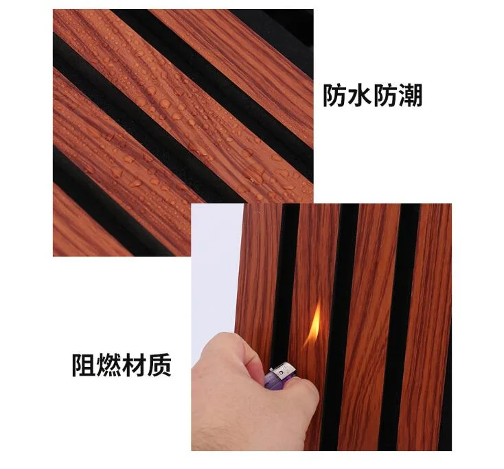 Slat Acoustic Wall Panel Pet Sound Proofing Slat Wooden Panel