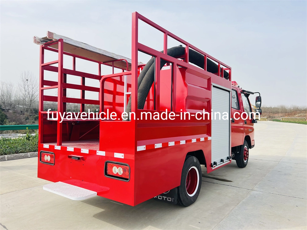 Cheap Price Foton Double Row Cabin 3000L Water Tanker Fire Flighting Truck/ Fire Engine Truck on Sale