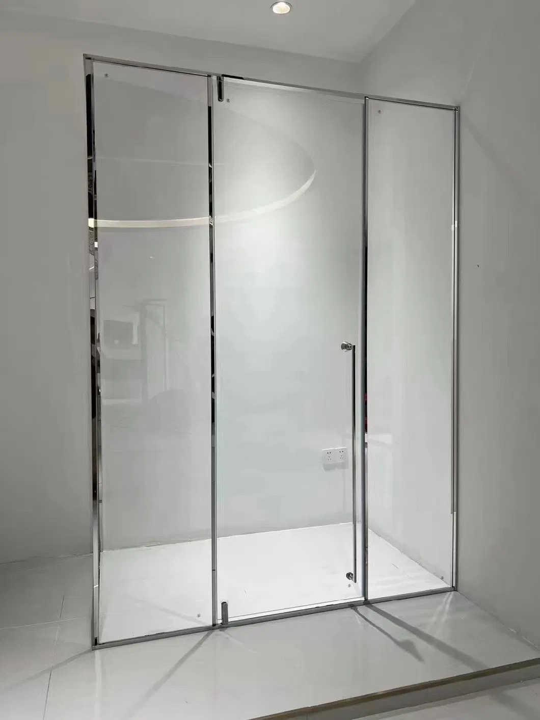 OEM Bathroom Shower Glass Enclosure Hardware Fittings Grab Bar Single Side Door Handle &amp; Towel Bar Combo