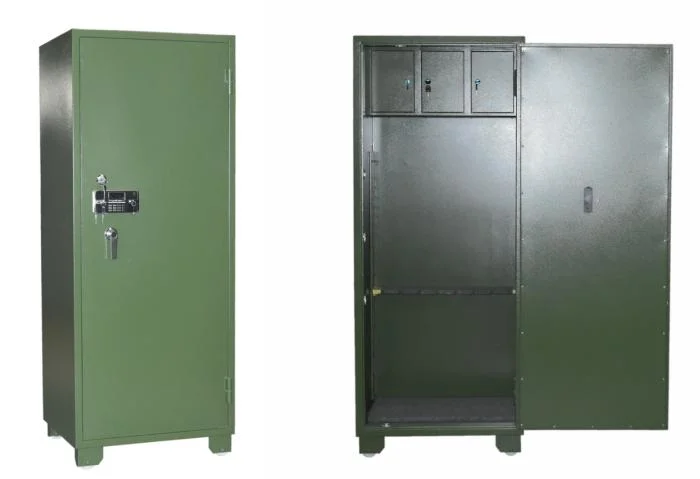 Green Color Single Door Weapon Storage Cabinet Refile Electronic Gun Safe