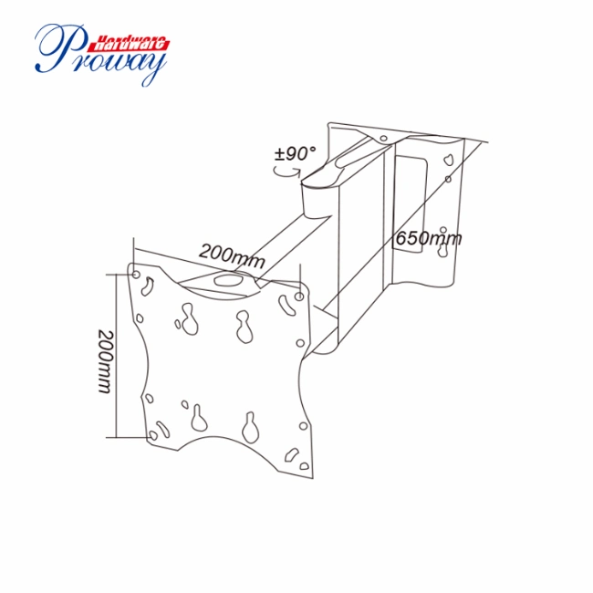 Modern 22-42 Inch Electric TV Mount Motorized TV Bracket with Remote Control