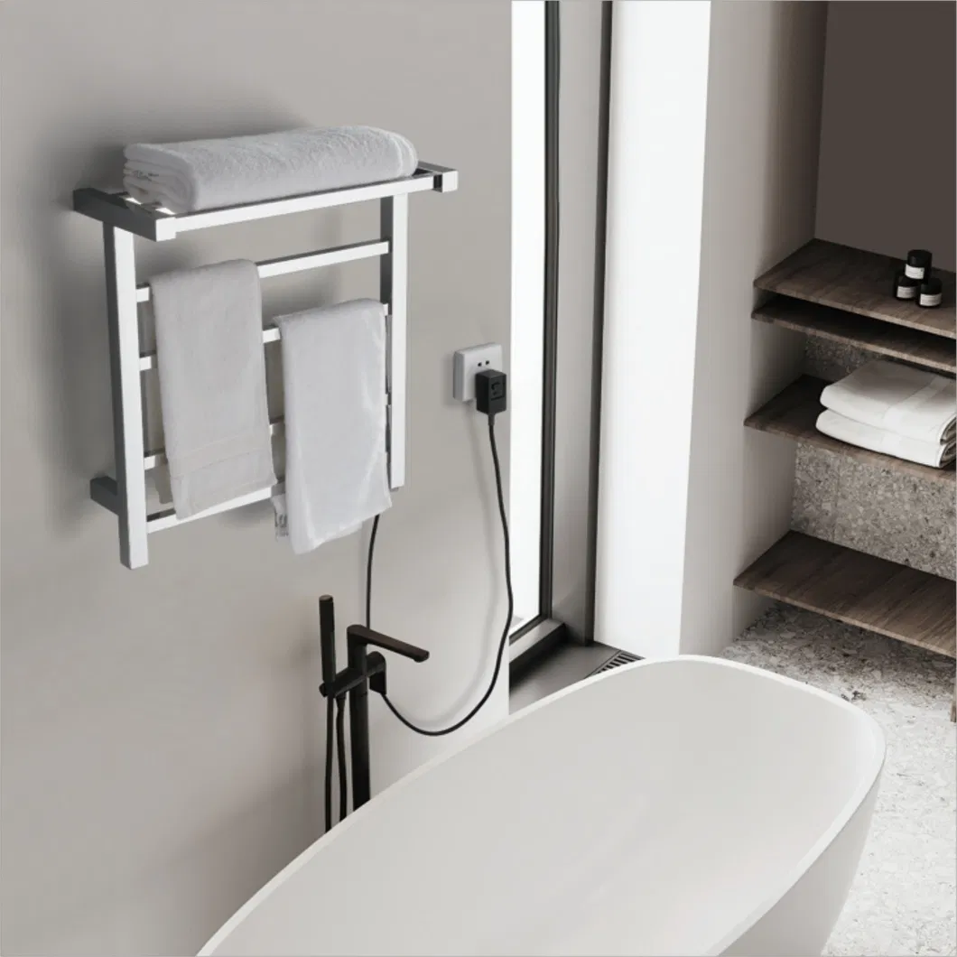 304 Stainless Steel with Storage Rack Simple Energy-Saving Electric Towel Rack