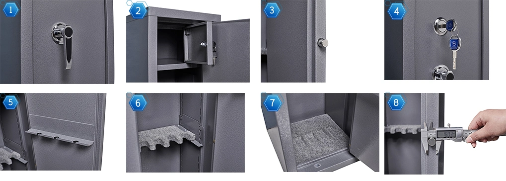 Home Electronic Fingerprint Gun Safes Storage Gun Cabinet