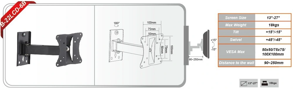 Wholesale Metal Wall TV Bracket LED TV Rack Design LED LCD Wall Mount