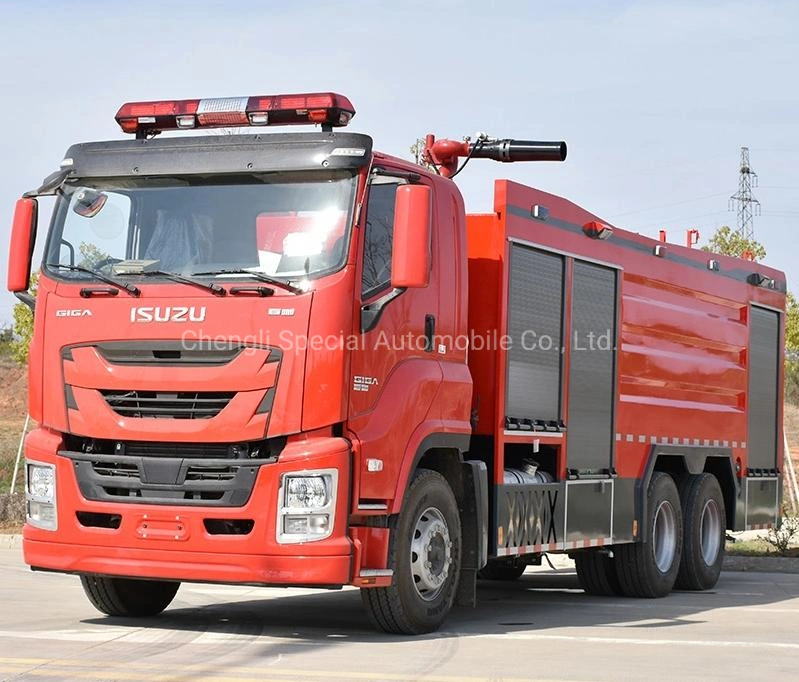 Japan I Suzu 6X4 Giga Euro 4 Euro 5 12000L--15000L Electronic Fire Gun Fire Engine Emergency Water Foam Fire Truck for Hot Price in African Market