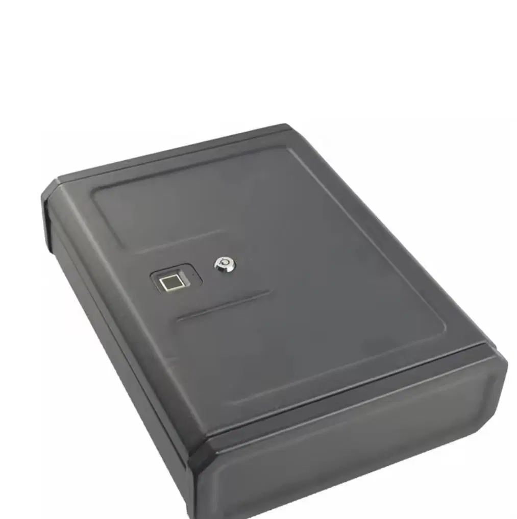 Black Master Key Gun Safe Box Portable, 3.3 Kg Square Finger Gun Safes Guns Box Combination Safes