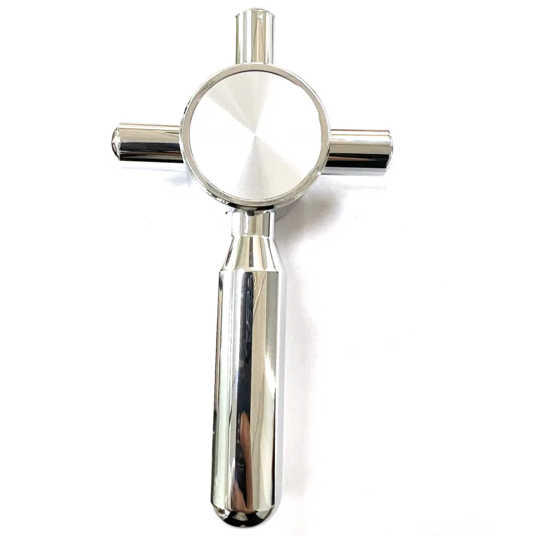 New Design Zinc Alloy Chrome Finish 4 Spoke Safe Handle