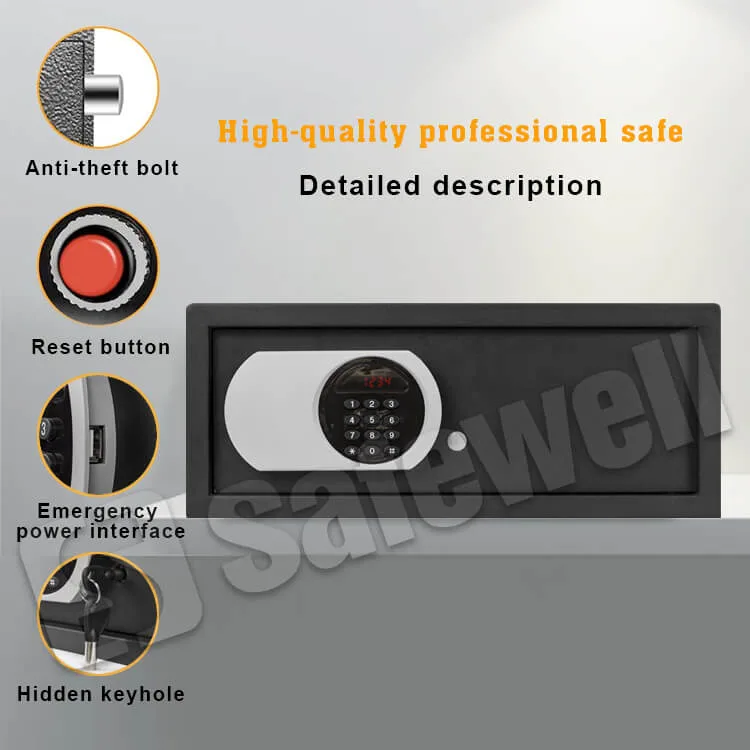 Safewell Commerce Finance Electronics Hotel Room Safe Box for Laptops