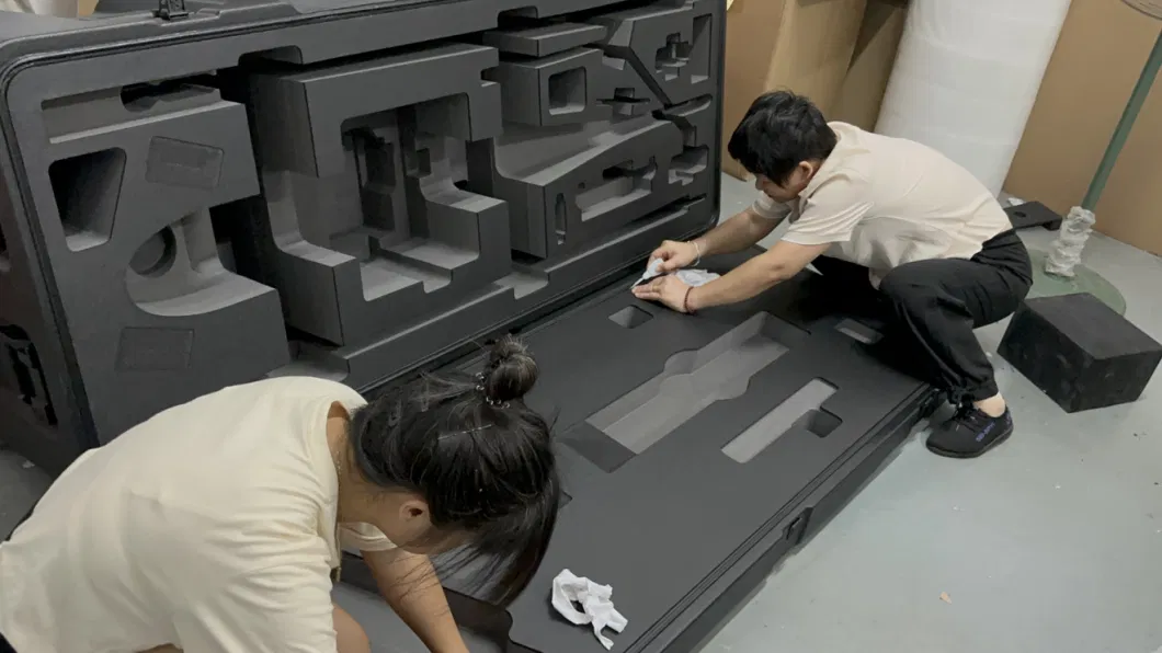 Custom Production Flight Case for Printer Router and Nespresso Machine Storage Large Flight Cases with EVA Foam Inserts