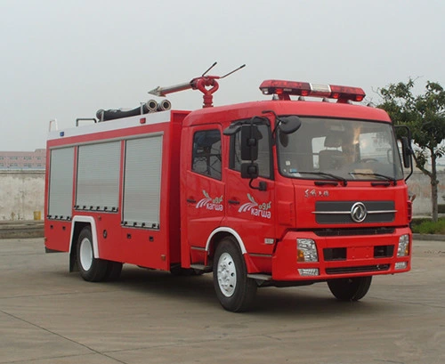 Dongfeng 4X2 Emergency Fire Fighting Trucks with Water and Foam Tank 6, 000liters