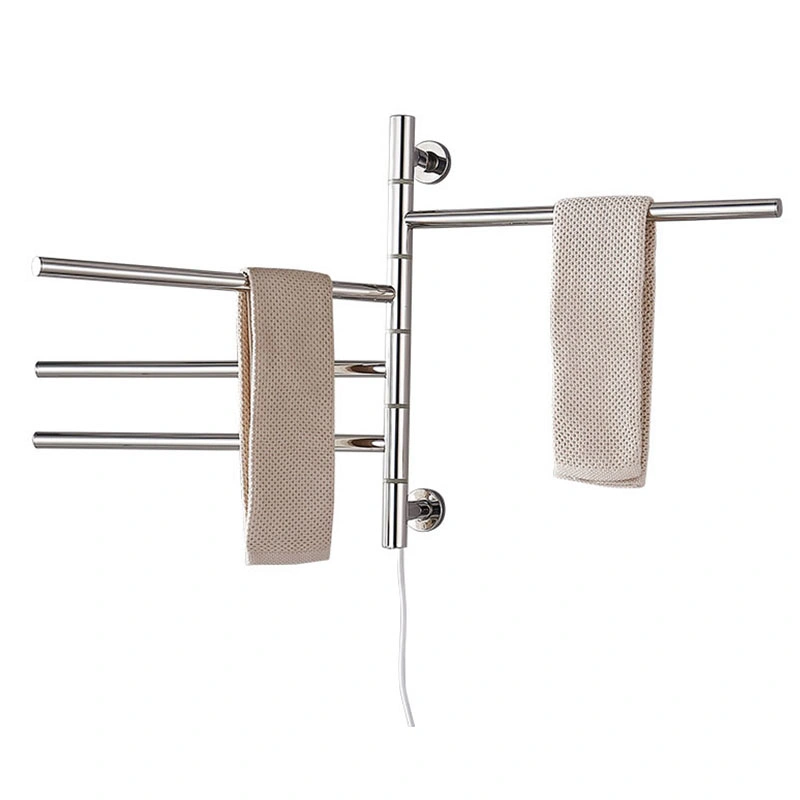 Wall Mounted Stainless Steel Electric Towel Racks with Top Shelf