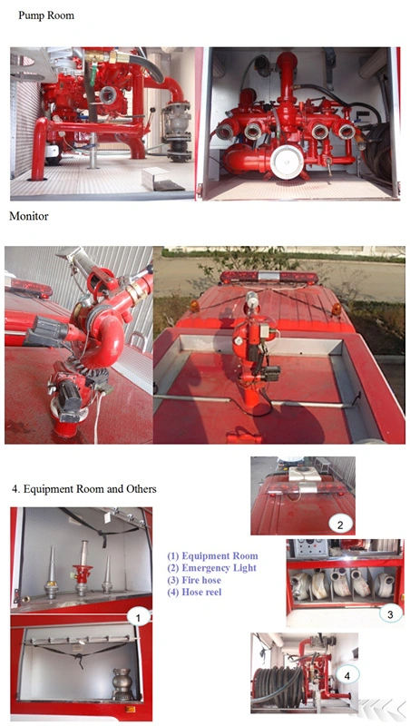 Brand New Standard Fire Truck Dimensions 10, 000 Liters Foton Fire Fighting Rescue Truck Price