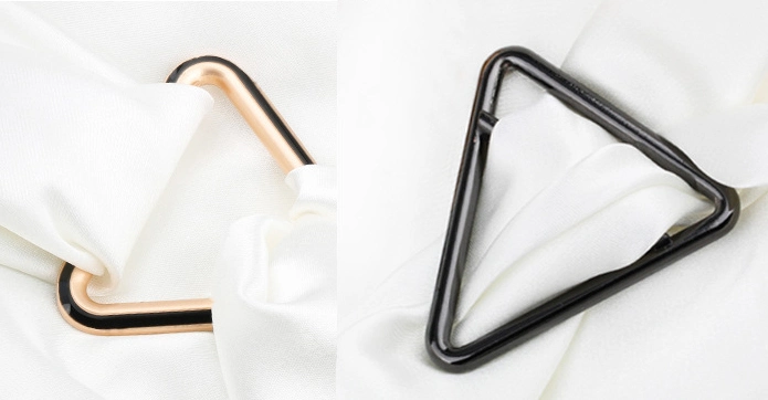 Garment Accessories with/Without Pin Adjustable Metal Triangle Buckle