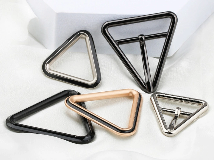 Garment Accessories with/Without Pin Adjustable Metal Triangle Buckle